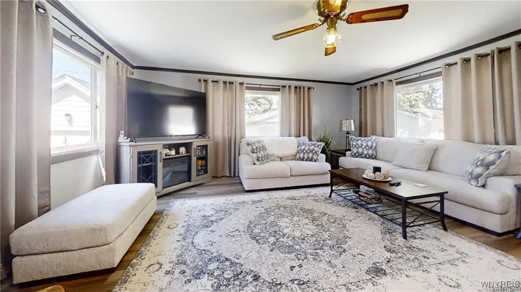 bright large family room