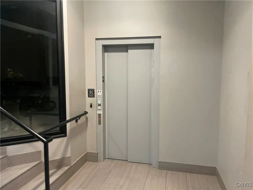 Elevator operated by key fob only, only tenants have access