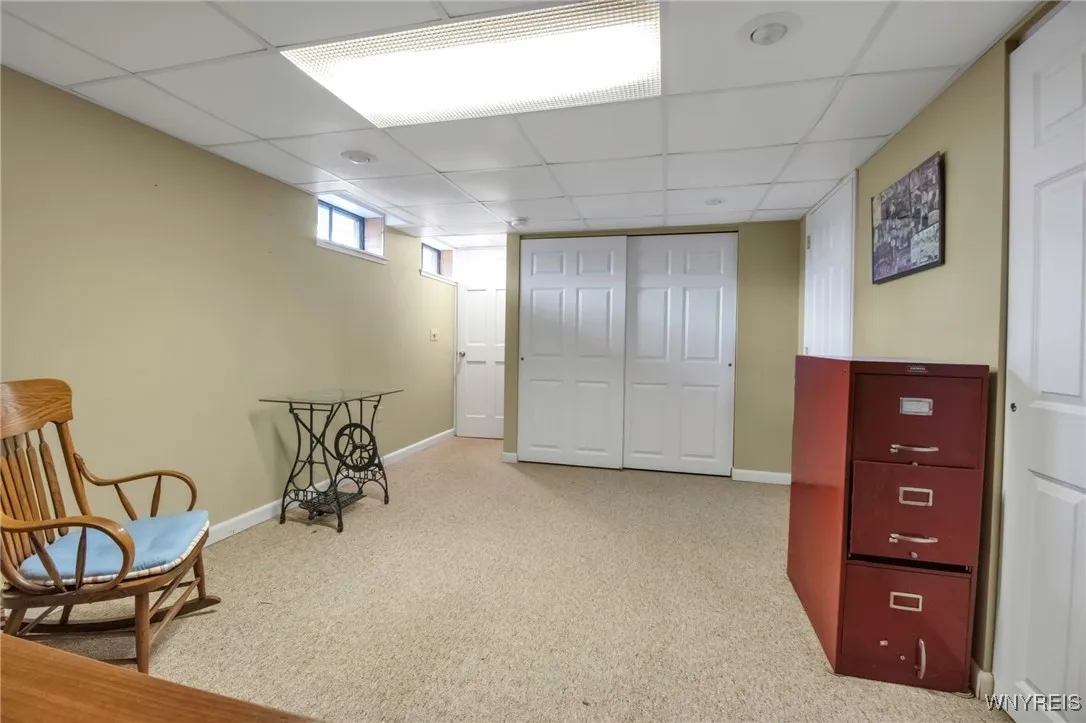 17x11 Berber carpeted Rec Rm w/closet