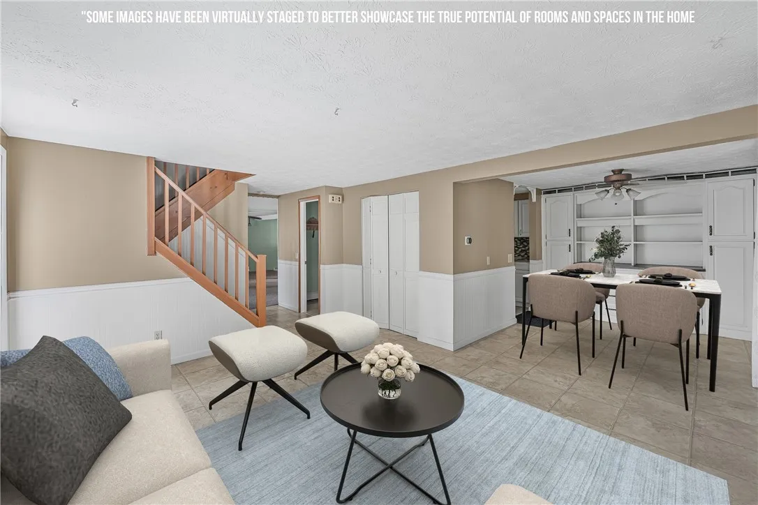 How living room would lookd staged. This is AI generated.