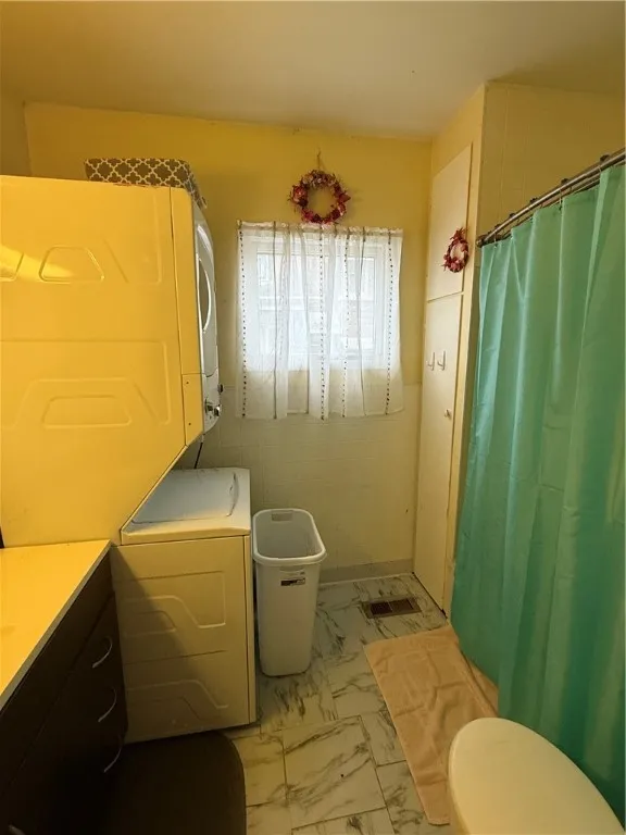 First floor full bath and laundry