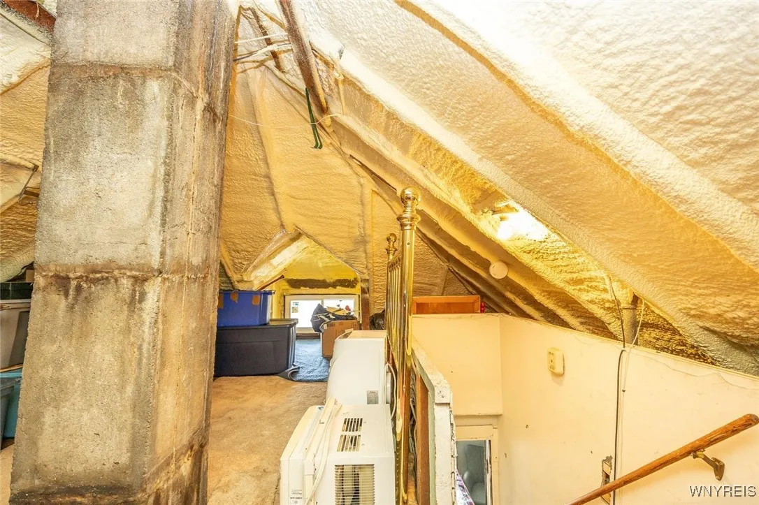 Spray foamed attic