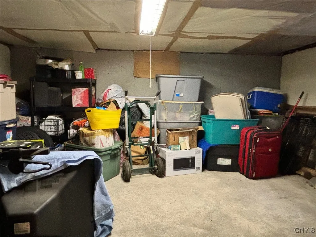 Storage area in the basement