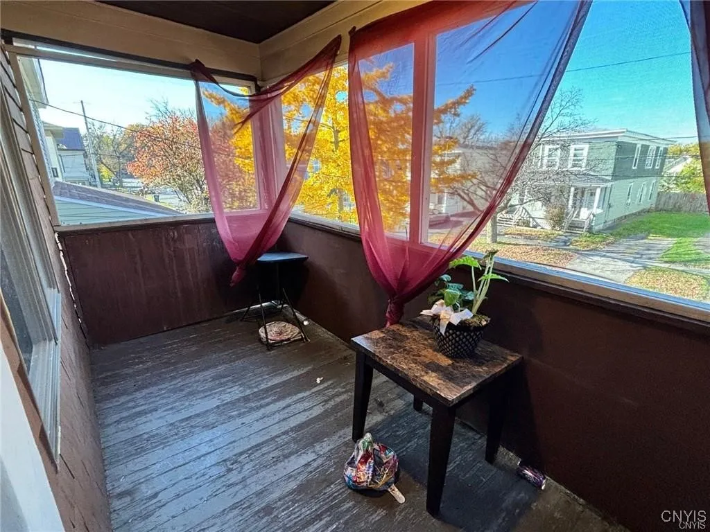 Upstairs balcony area