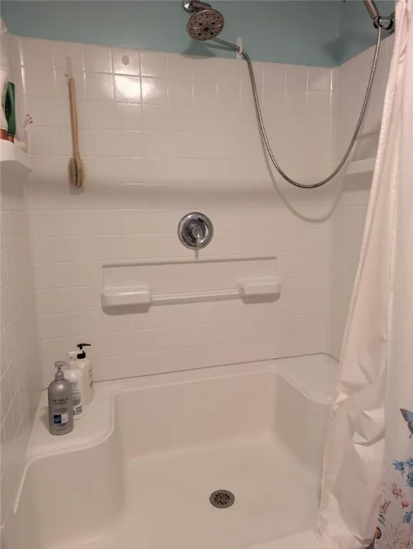 Full bath with no step access to shower