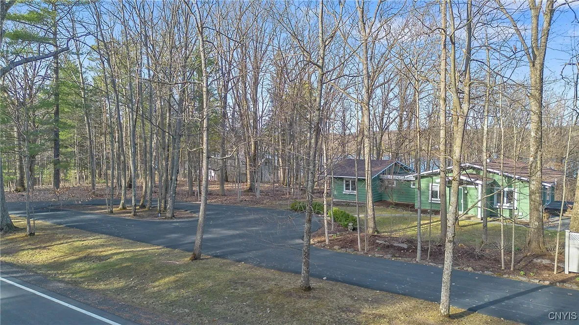 Expansive paved private driveway.