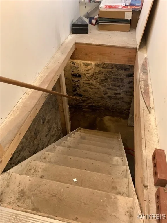 Access to basement through Salon