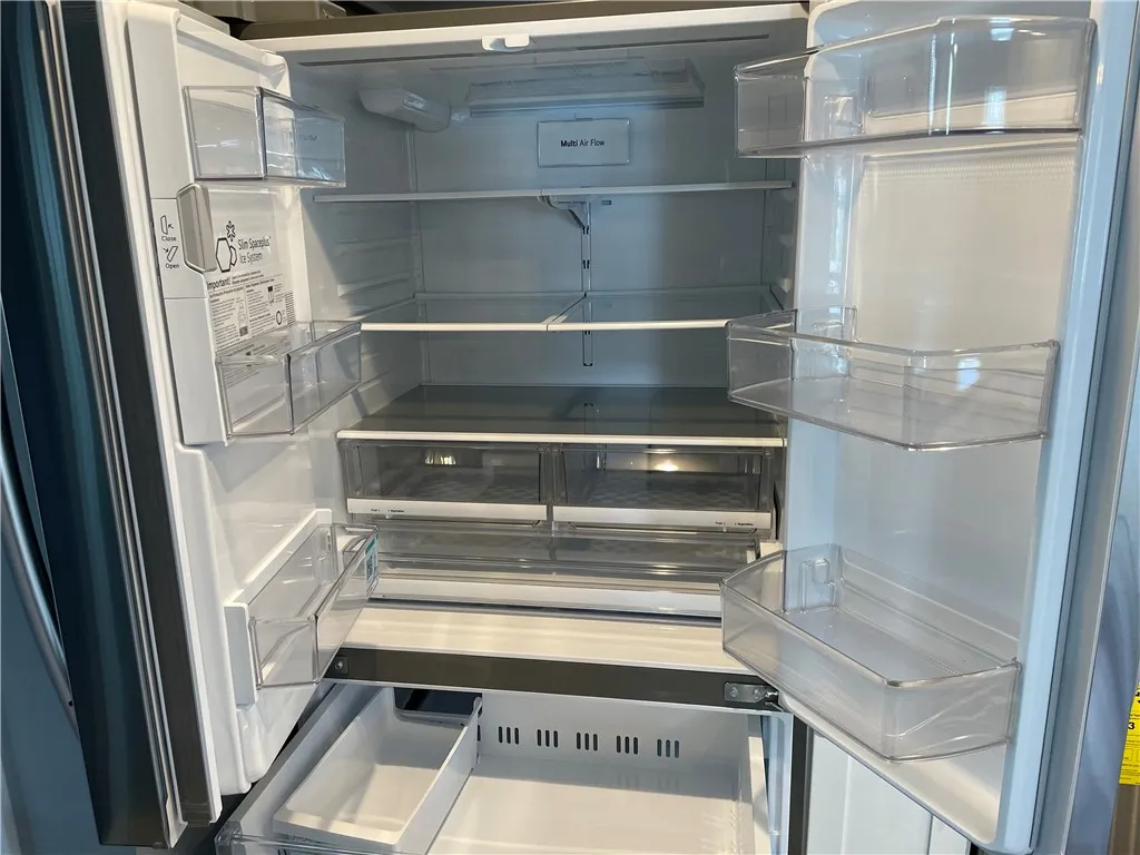A look at the great interior of this large new refridgerator. This is such a great design. You will love it!