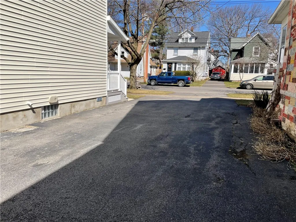 The driveway is double wide and is not a shared driveway.