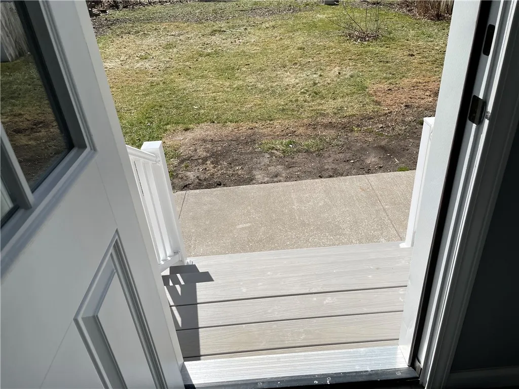 Stepping out to the backyard.