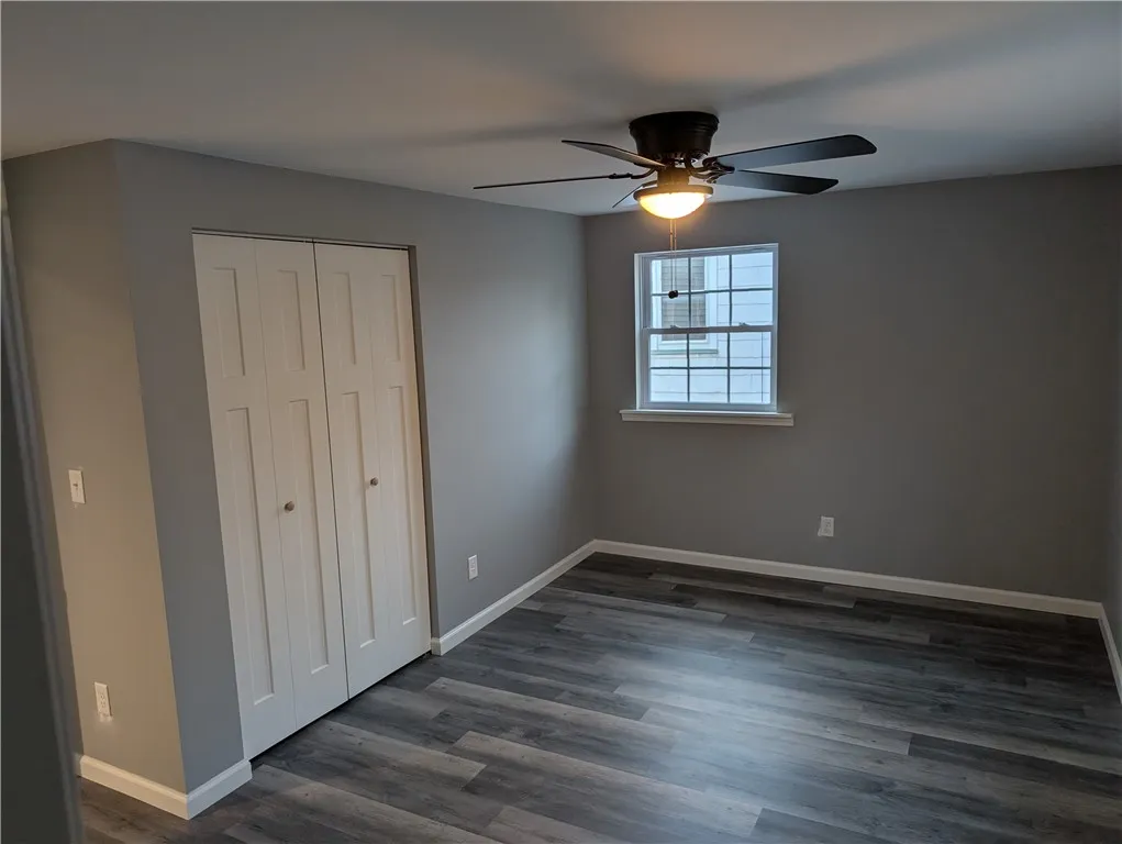 There is plenty of closet space in the master bedroom