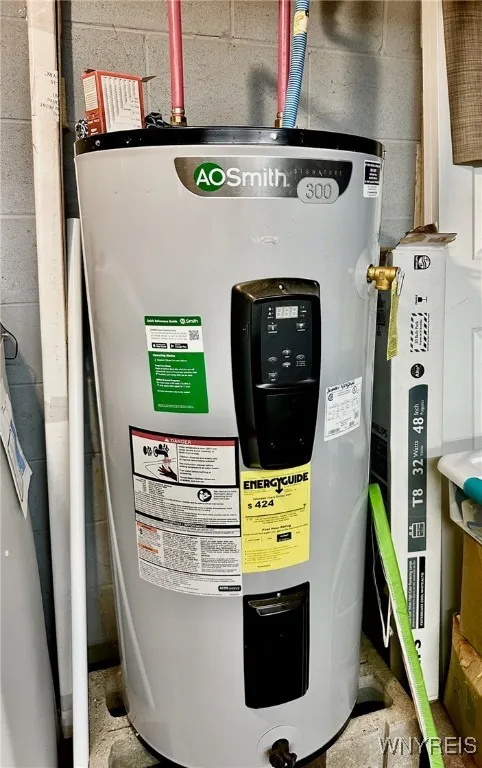 Newer hot water heater with wifi... also a high end hvac system with central air.