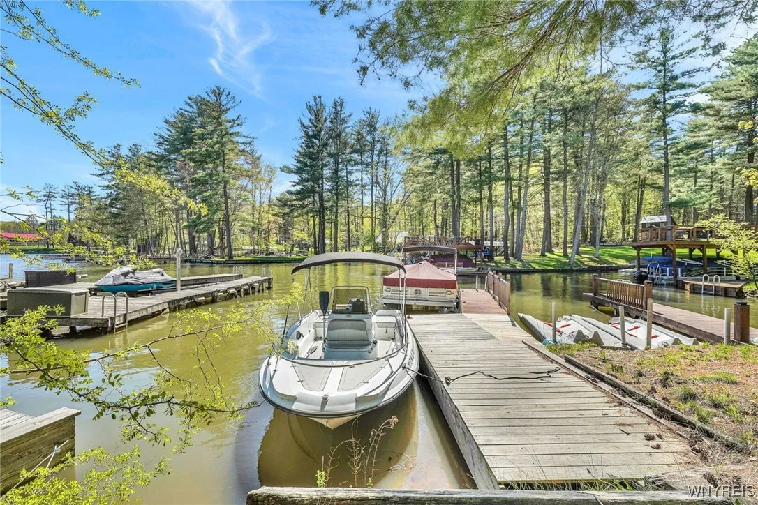 Tucked into the bay at the end of Lakeshore Dr.; away from the elements.