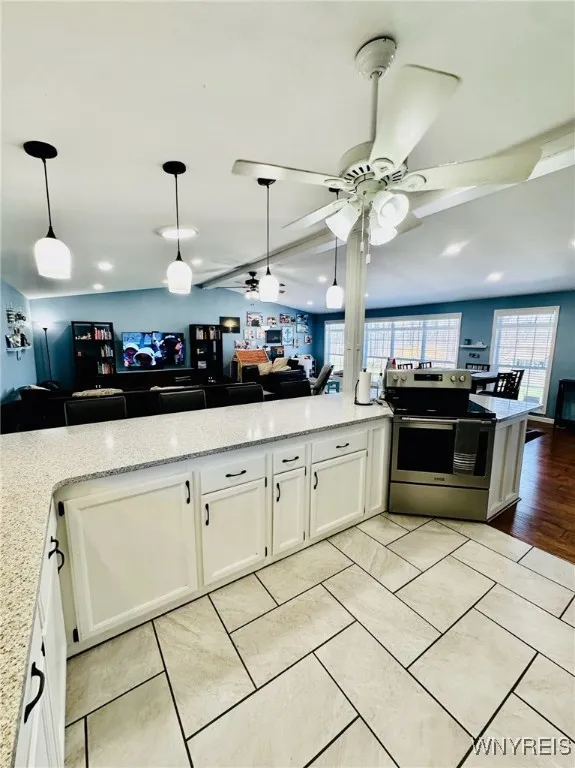 You won't miss any of the action while you're in the kitchen.