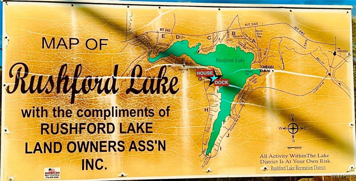 Located near the widest part of the lake.