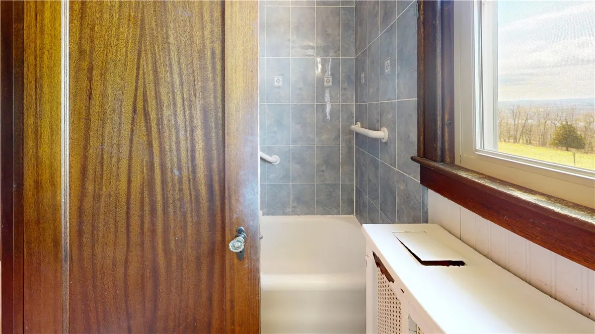 Upper Bathroom with Tub and Shower