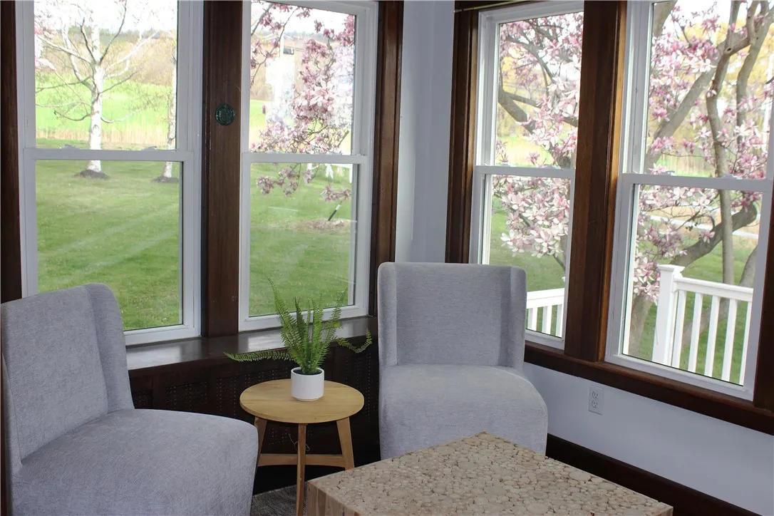 Morning Room is filled with Light from large Corner Windows\n