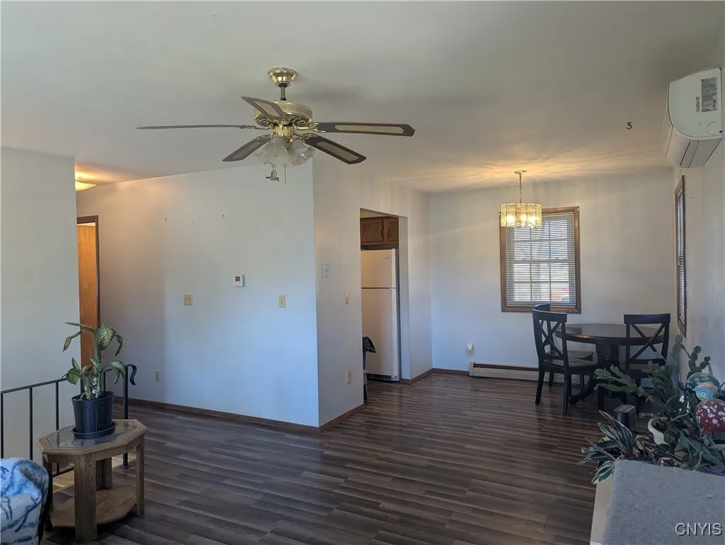 Living room/dining room combination.