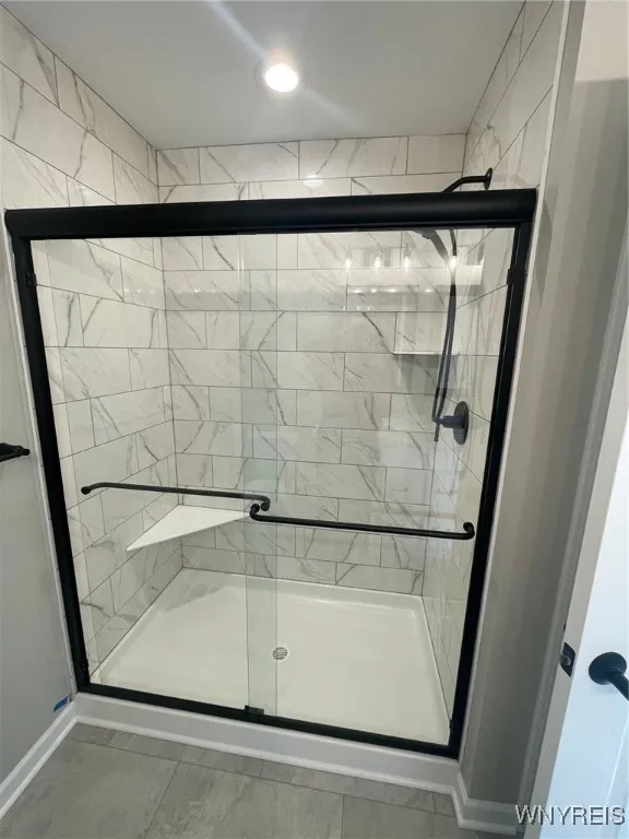 Ceramic tile walk in shower