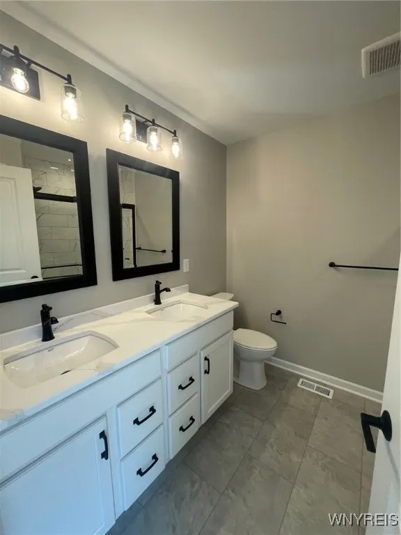 Double sinks and quartz counter top