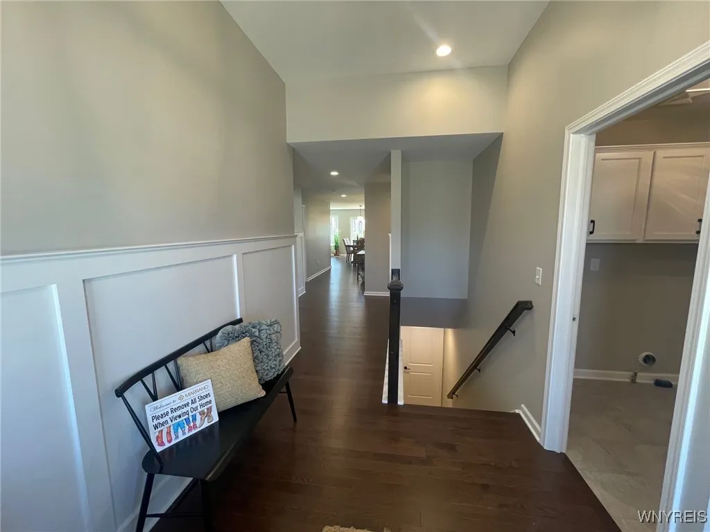 Wainscotting in the hallway