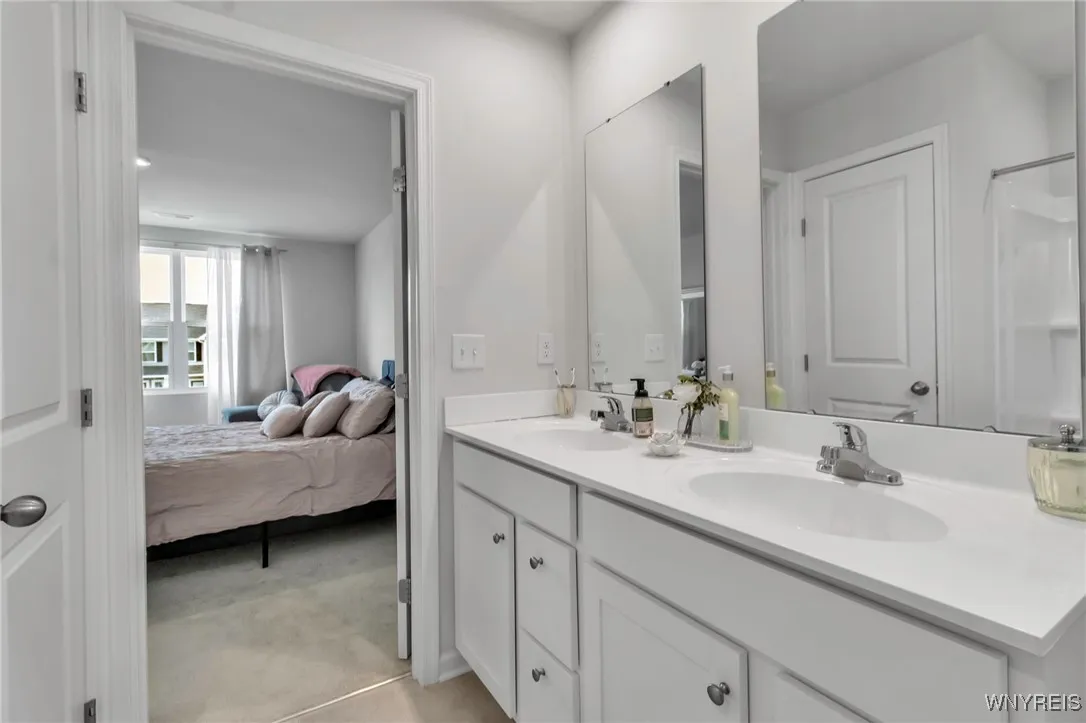 Double vanity really comes in handy!