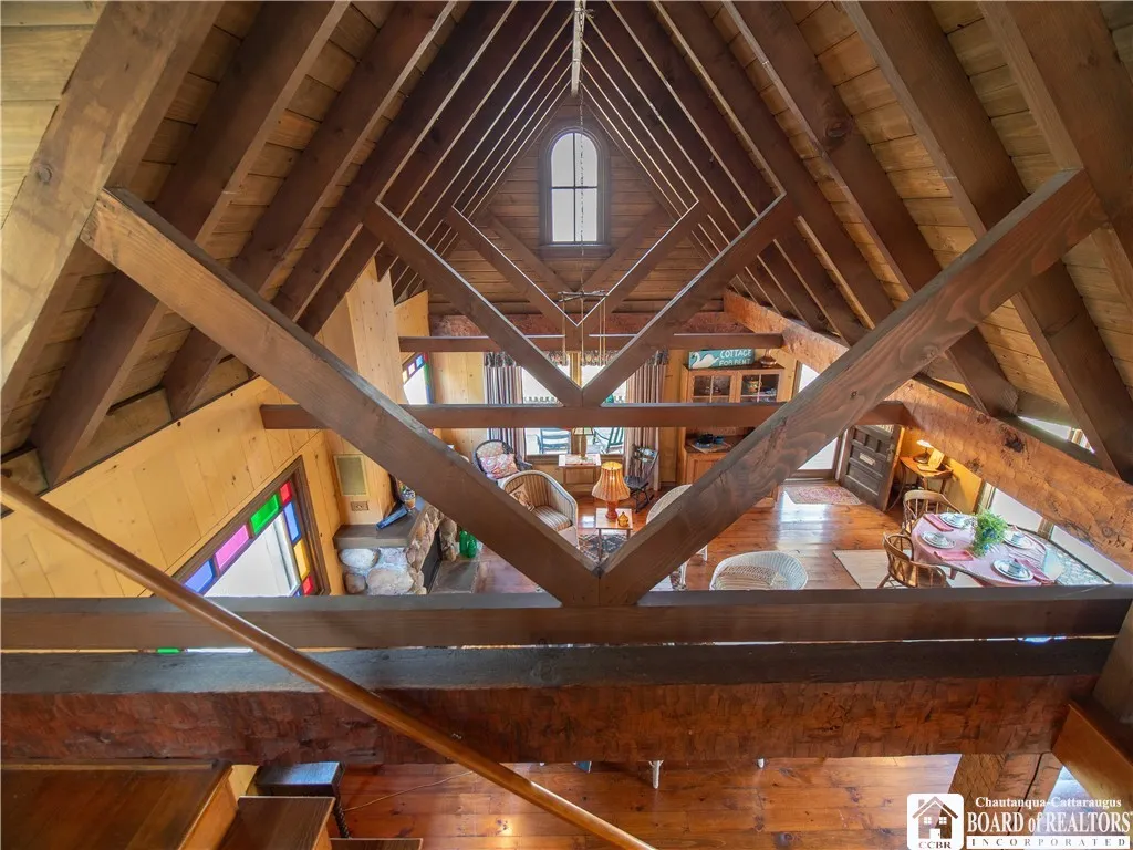 View out to the living area from the loft!