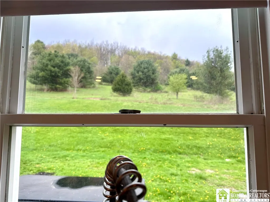 Gorgeous view out the kitchen window sink!