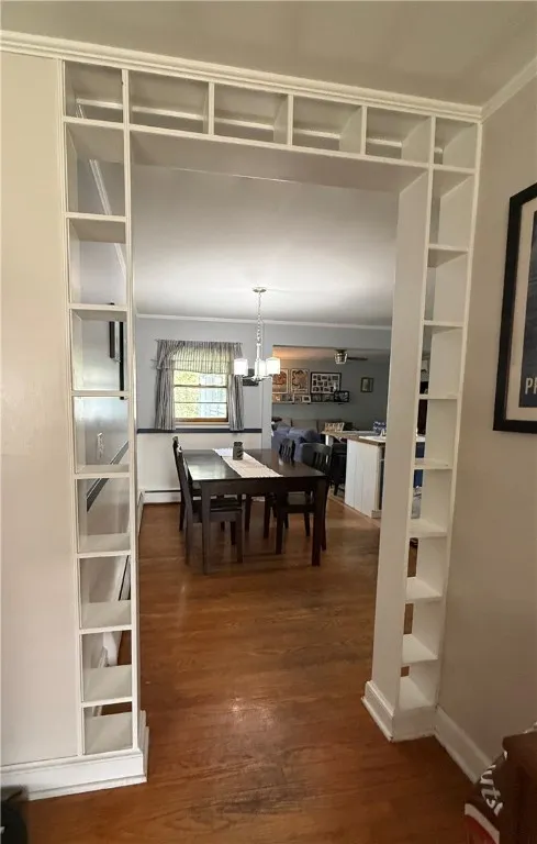 Entry from LR to Kitchen/Dining & Family Room