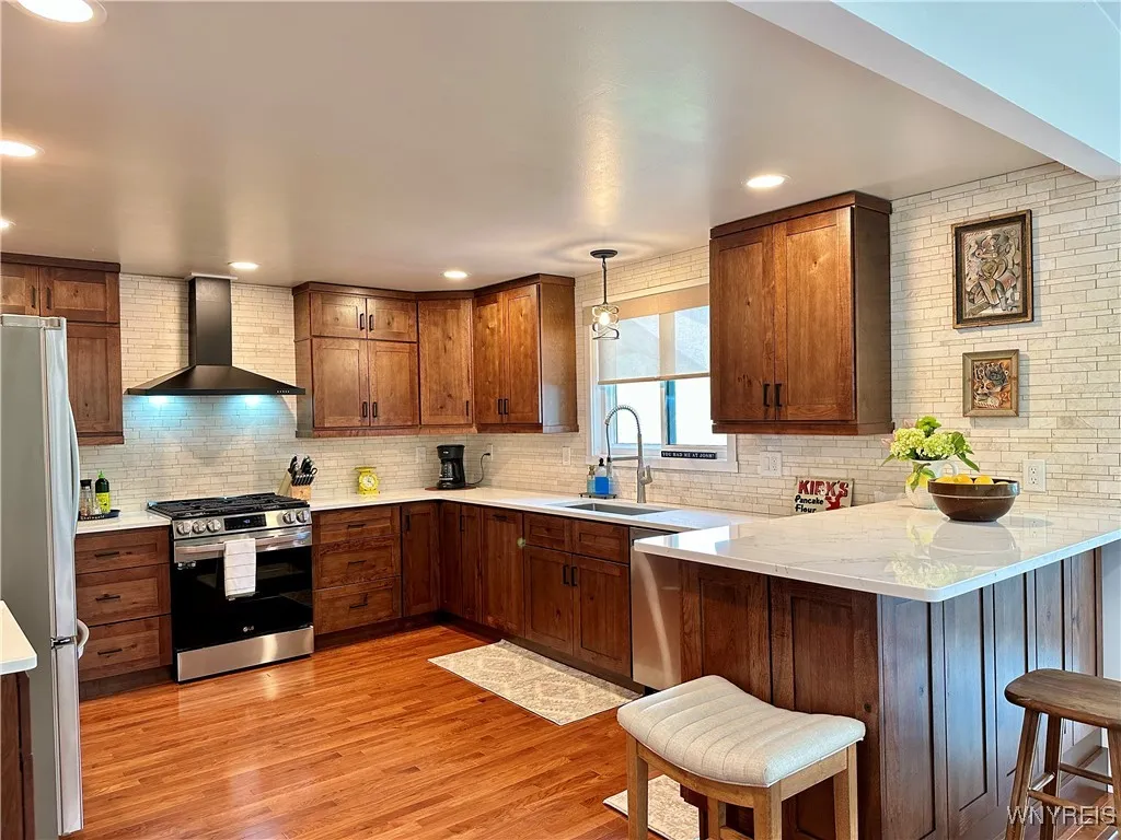 Fabulous kitchen is all new & includes all the appliances
