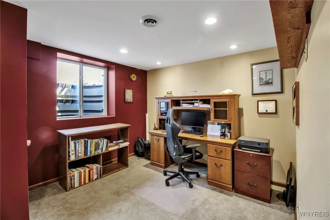 basement den with egress window