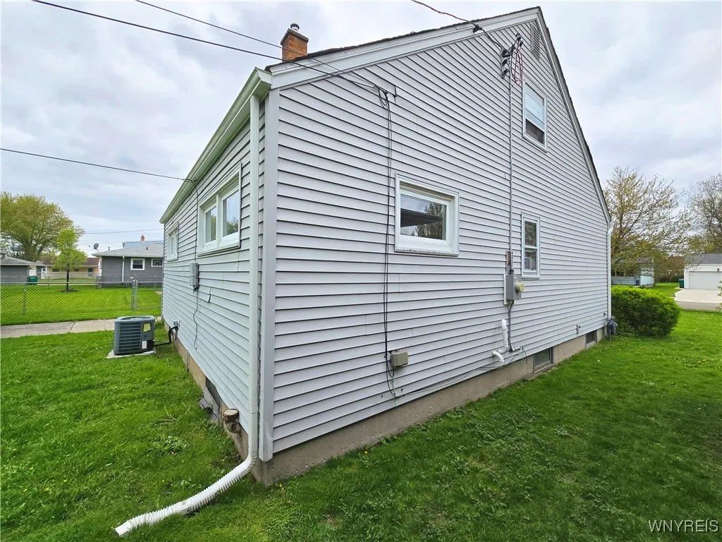East side of the house with new electrical cut-ins