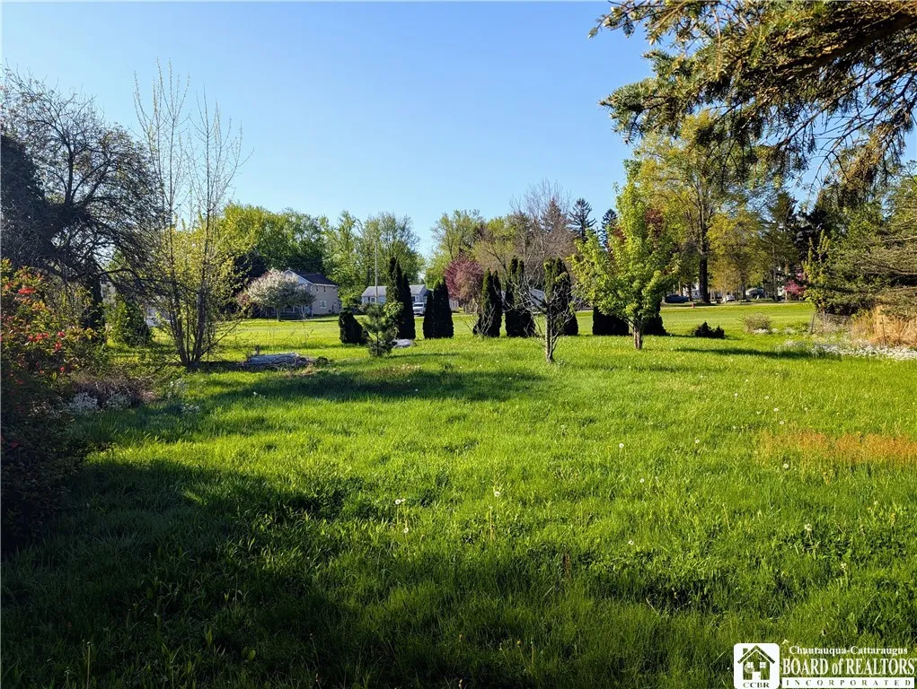 Large yard backs up to open lot