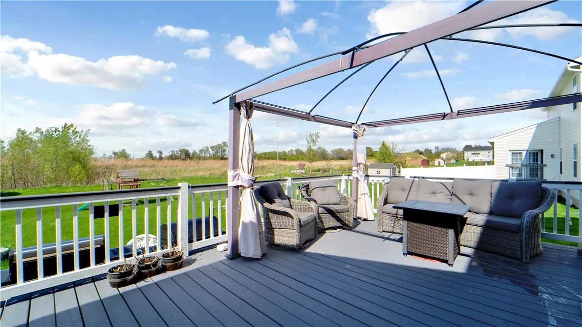 Your Backyard Deck to sit and relax in private!