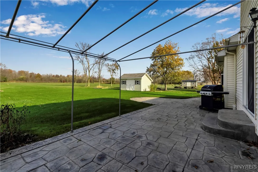 Stamped concrete patio
