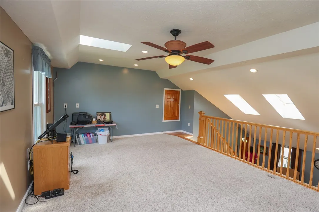 Loft above living room