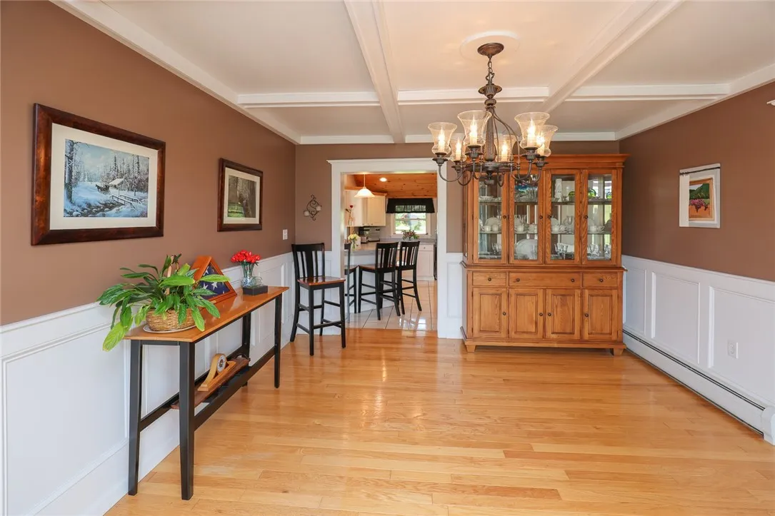 Dining area hardwood floors