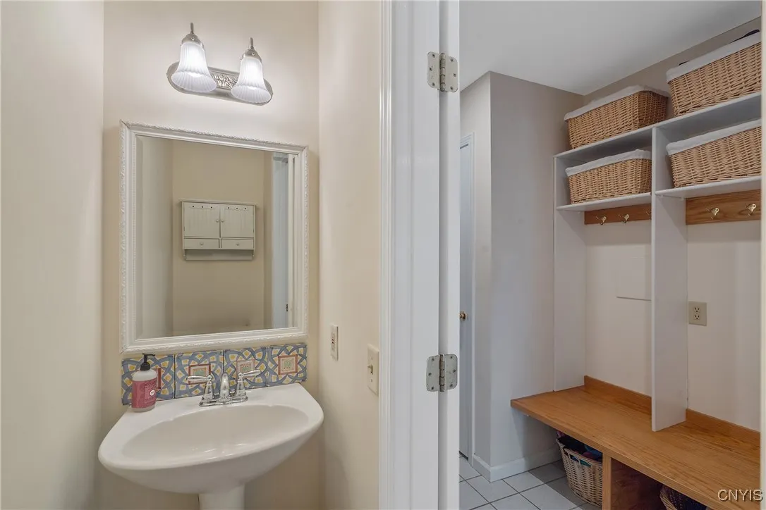 Half bath in the first floor hallway