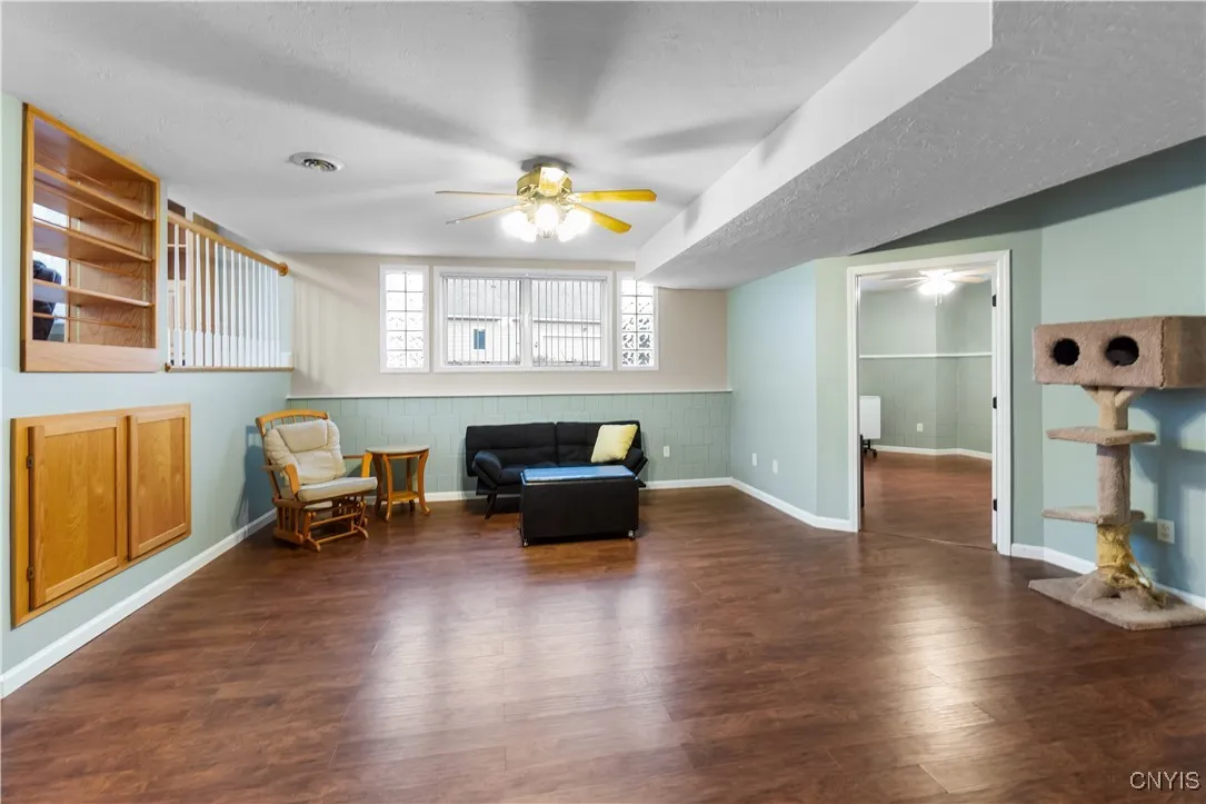Living area in the basement