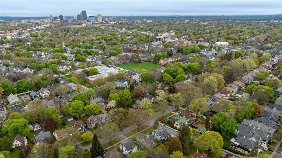 Backyard Aerial showing City Skyline