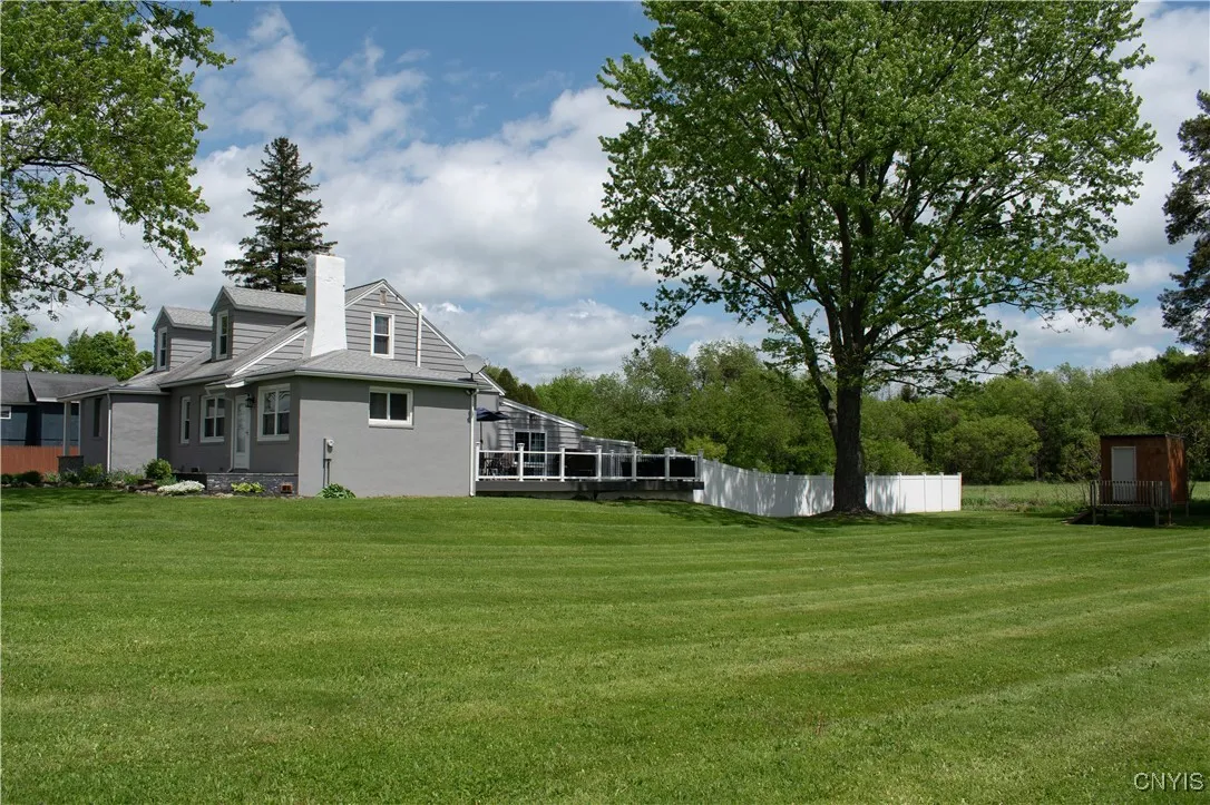 Side yard and storage shed.