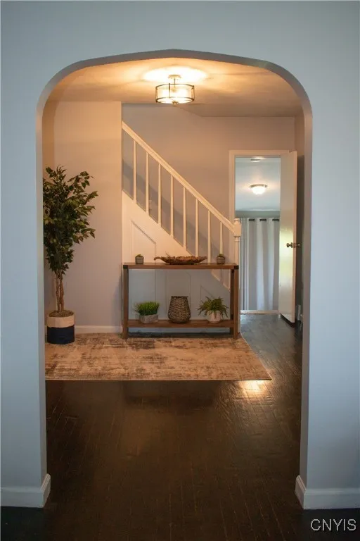 Entering through front door.