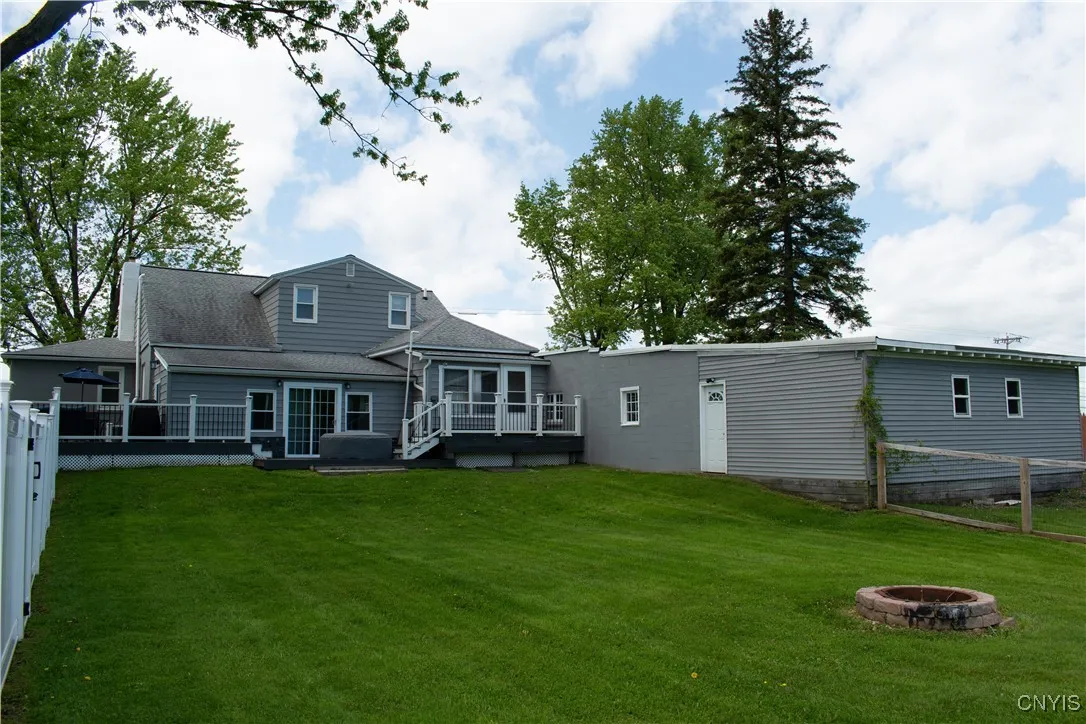 Fenced in back yard.