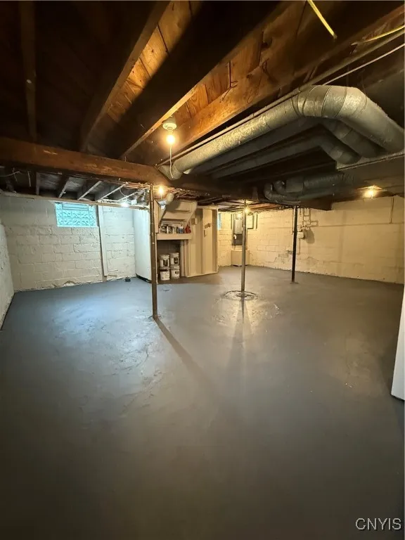 Full basement with plumbing hookup for additional bath