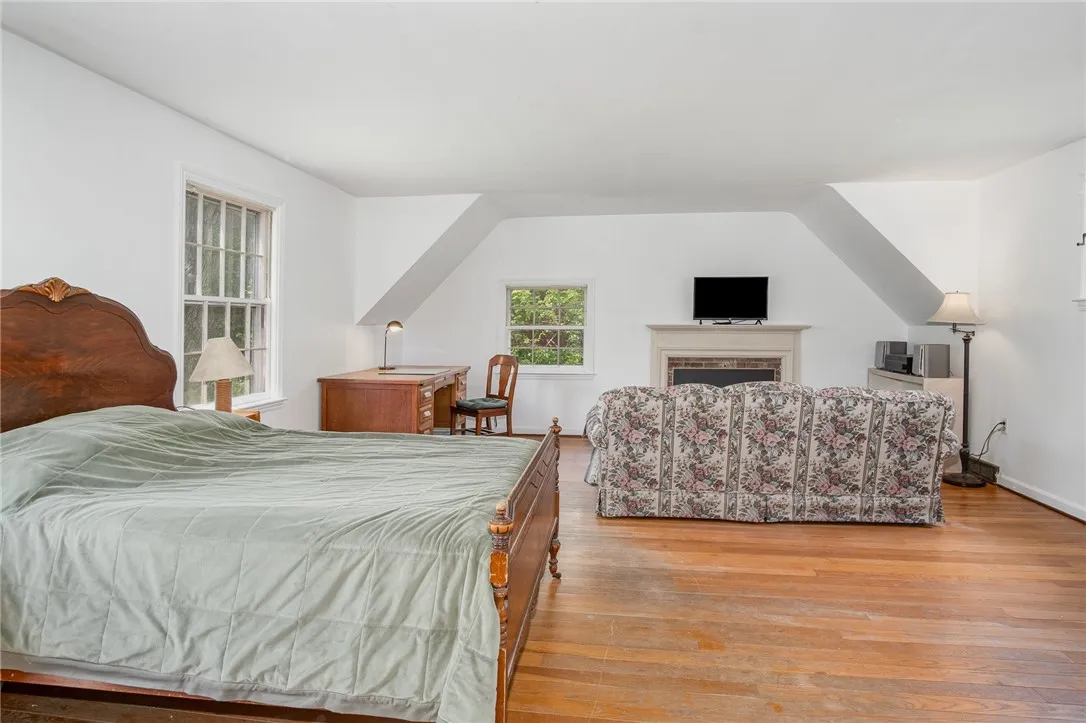 Large Primary suite with gas fireplace