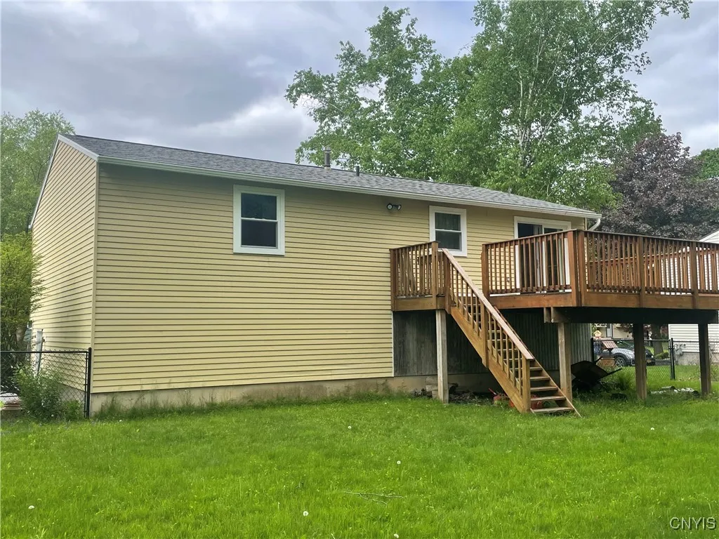 Access the large deck from the new kitchen slider