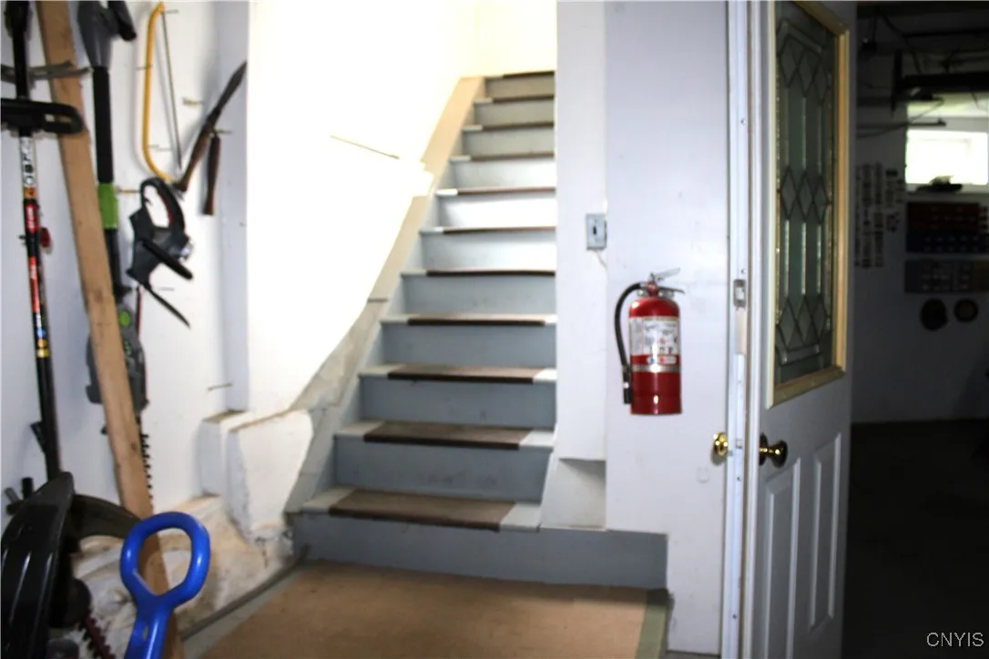 Stairs to second floor of barn