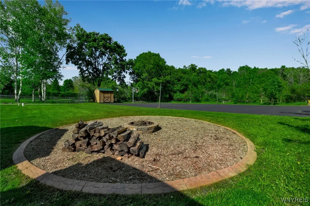 Firepit just waiting for a chilly evening.