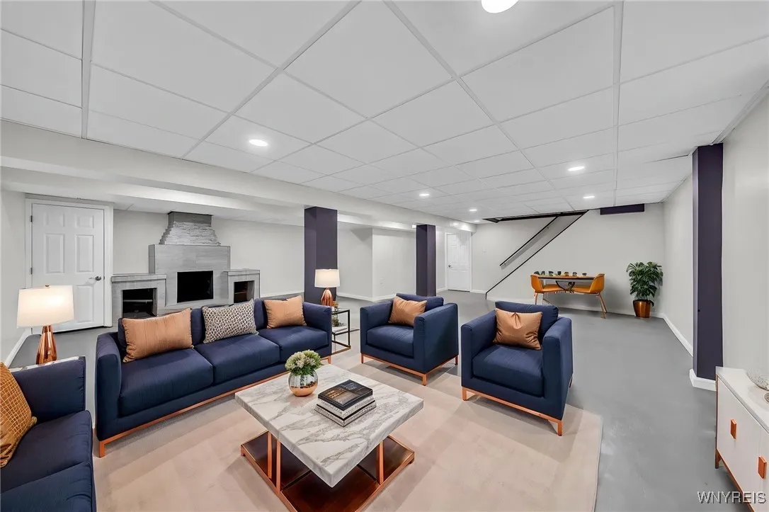 Finished rec room