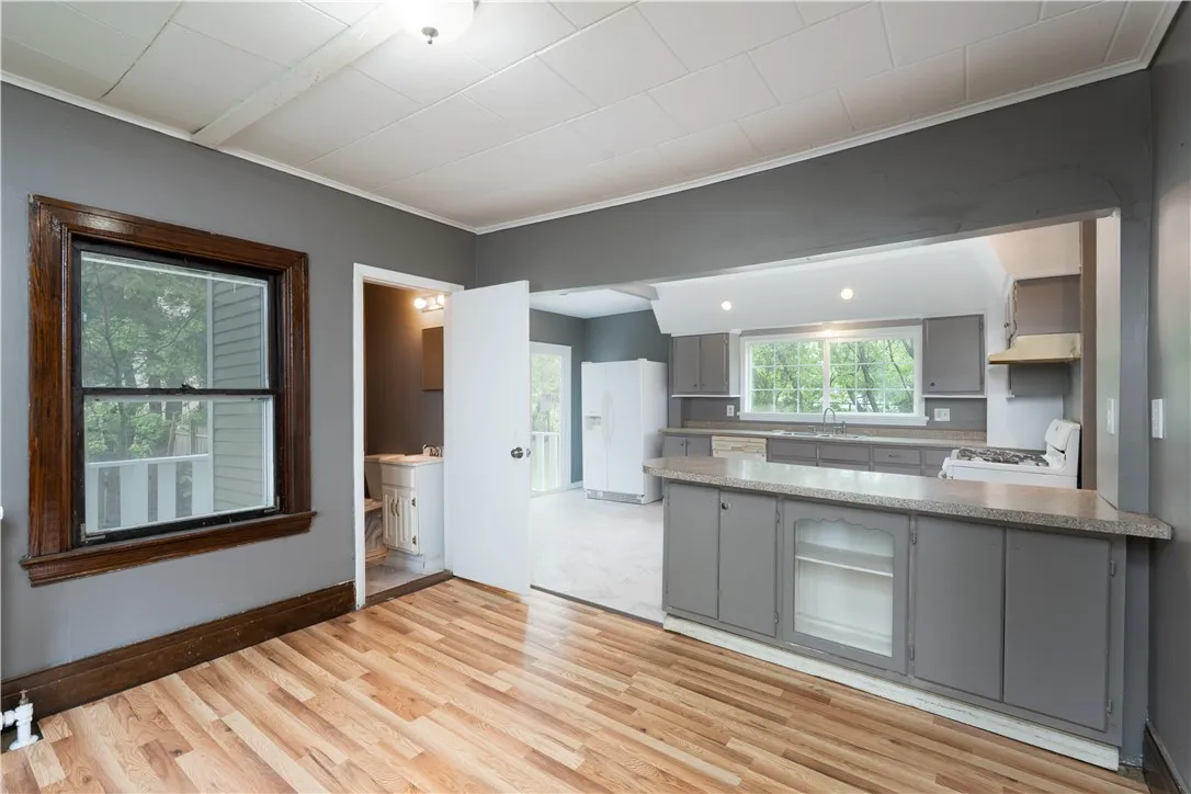 Half bath off kitchen and dining room